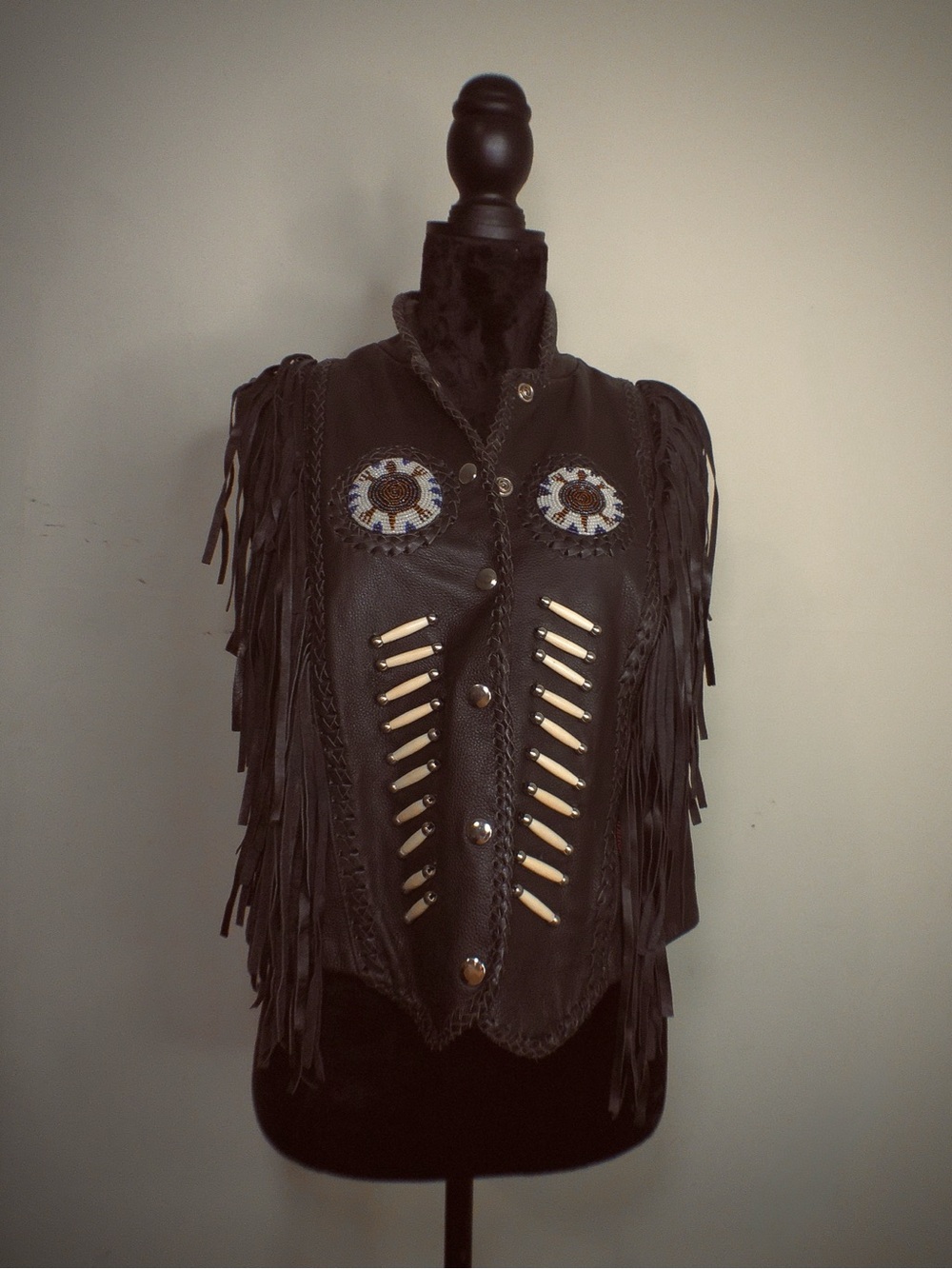Hot Leathers Women’s Embellished Leather Vest NWOT